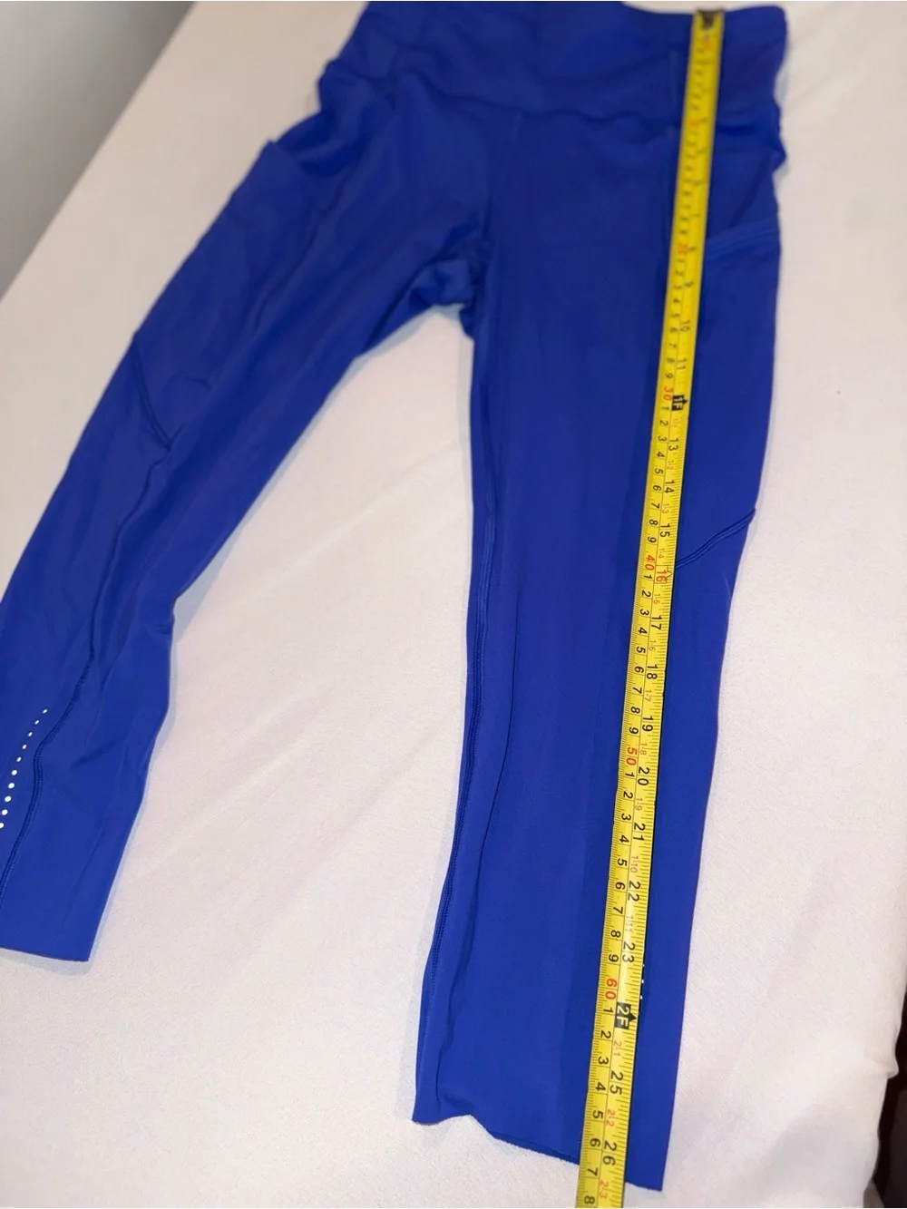 Lululemon Women Athletic Active Purple Crop High-Waist Pocket Leggings Size XS